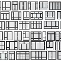 Diverse Window Design Collection Featuring Various Frame Styles And Glass Panels 3d model