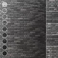 Building Components Featuring Gray Brick Texture And Structured Wall Design Details