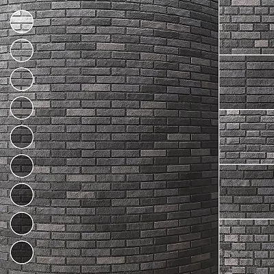 Building Components Featuring Gray Brick Texture And Structured Wall Design Details 3d model