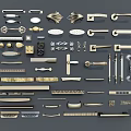 Modern door handle hardware handle cabinet handle 3d model