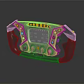 Modern Control Handle Panel With Multiple Colored Buttons And LED Indicator Lights