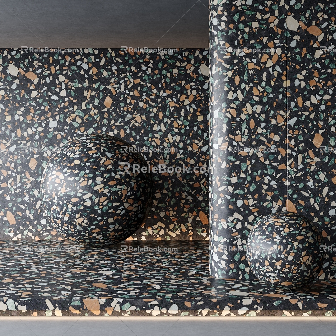 terrazzo terrazzo stone stone material floor tile 3d model