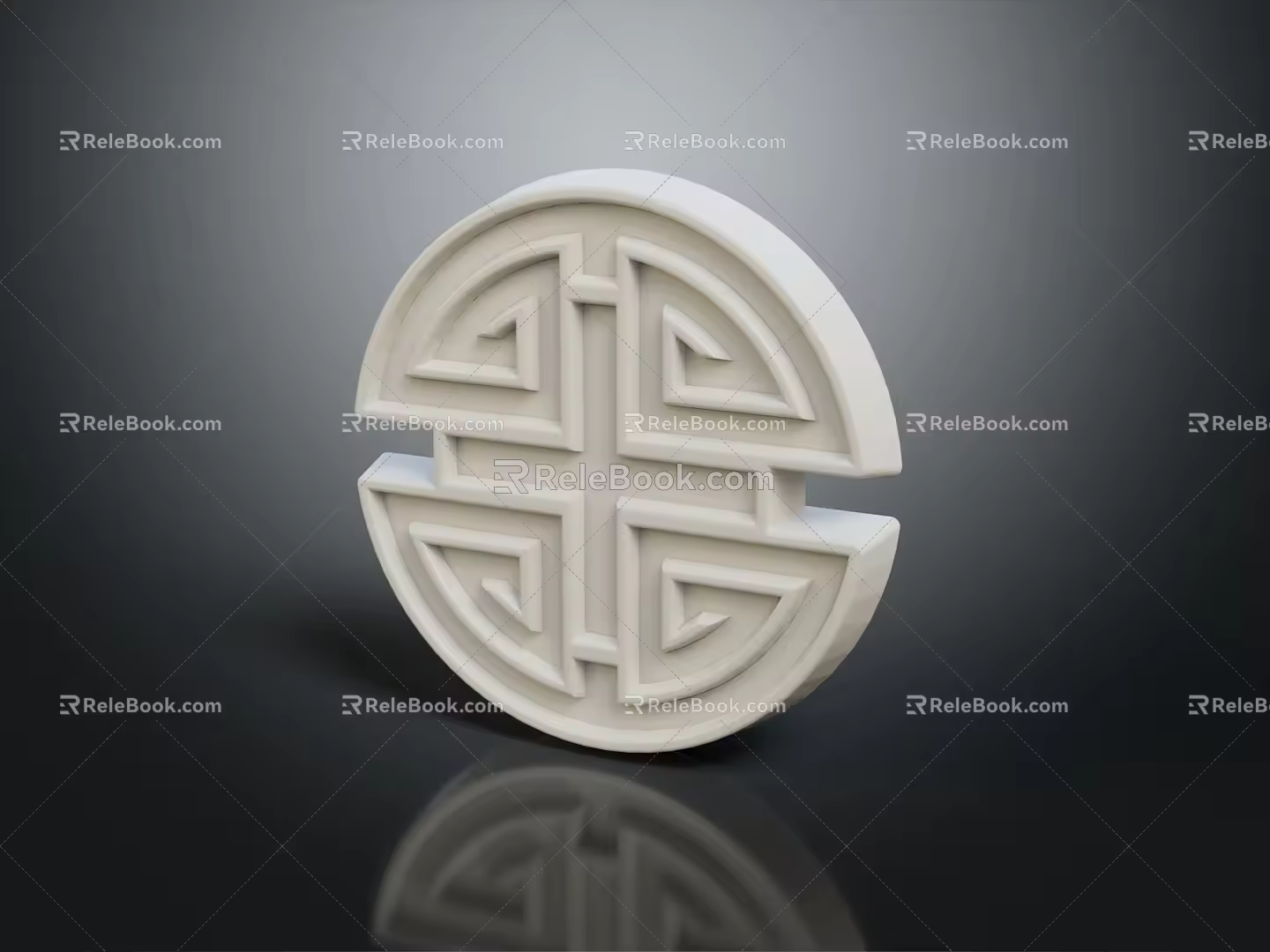 Carved Pattern Carved Decorative Parts Building Components 3d model