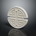 Carved Pattern Carved Decorative Parts Building Components 3d model