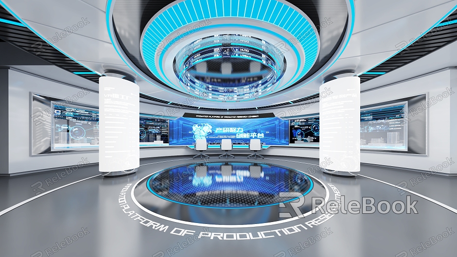 Enterprise Preface Hall Preface Hall Enterprise Exhibition Hall Science and Technology Exhibition Hall Wisdom Large Screen Wisdom Space Wisdom Brain Mobile Sliding Screen model