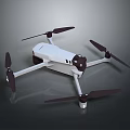 High Tech Aerospace Drone With White Body And Dark Propellers For Space Missions