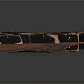 Antique Rusted Hand Saw With Black Handle And Decorative Metal Blade