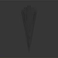 Dark Sci-Fi Triangular Warship Model With Detailed Surface And Sharp Edges