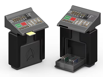 Industrial Control Panel Devices With Open Closed States Control Buttons Indicator Lights And Internal Modules 3d model
