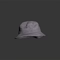 Stylish Gray Cotton Bucket Hat Featuring Small Logo For Casual Daily Wear