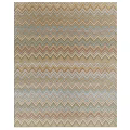 Modern Square Rug with Zigzag Pattern in Beige Blue Brown Tones 3d model