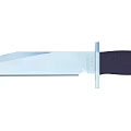 Tactical Military Weapon With Sharp Steel Blade And Black Handle