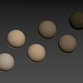 Wooden Architectural Elements Featuring Different Colored Textured Slats And Light Wooden Sphere