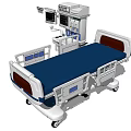 Advanced Medical Bed With Monitoring Device Control Panel And Movable Wheels For Hospitals