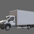 White FIAT Commercial Box Truck With Cargo Delivery Vehicle Exterior Design