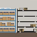 Modern Shelf Express Rack Storage Rack 3d model