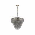 Elegant Modern Silver Feather Design Multi Layer Pendant Chandelier Lighting 3d model