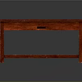 Classic Solid Wooden Table With Smooth Tabletop Single Drawer And Lower Shelf