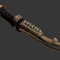 weapon bone knife 3d model