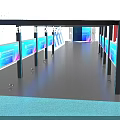 China Telecom Huawei Digital Government Service Platform Conference With Large Screens White Chairs Blue Decorations