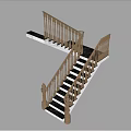 Modern Elegant Staircase With Wooden Handrails White Steps And Landing Design