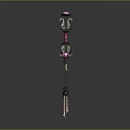Trendy Women's Fashion Accessory with Pink Floral Design and Black Gold Detailing