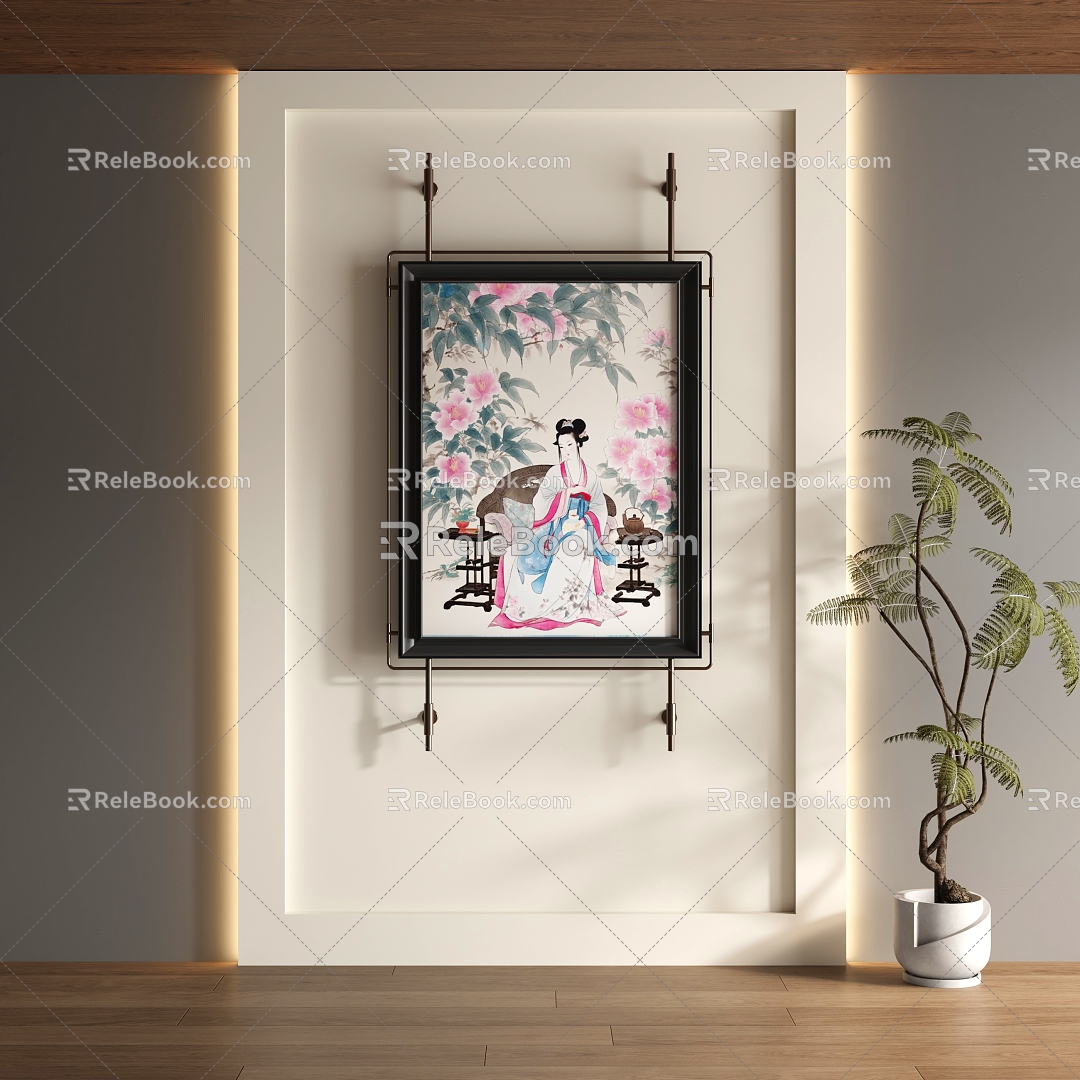 New Chinese Decorative Painting 3d model