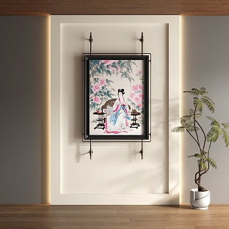 New Chinese Decorative Painting 3d model