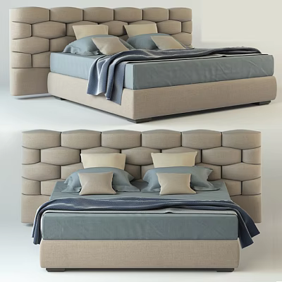 Double bed 3d model