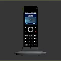 Sleek Cordless Electronic Phone With Digital Display Keypad And Charging Base