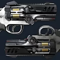 Dual Modern Revolvers With Mechanical Structure Metal Components And Cylinder Design