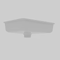 White Rectangular Above Counter Wash Basin With Smooth Surface And Drain Hole