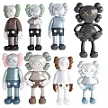 Colorful Kaws Art Toys Collection With Various Designs And Limited Edition Figures