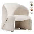Stylish Accent Chair with Floral Pattern Upholstery and Colorful Decorative Balls