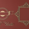 European-style Metal Carved European Pattern Hollow Carved Pattern 3d model