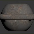 Rusty Cast Iron Kettlebell Fitness Equipment For Strength Training In Gym Studio