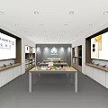 Huawei Retail Store Modern Interior With Product Display Counters And Shelves