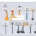 Various Types and Designs of Basketball Hoops as Essential Sports Equipment for Training and Play