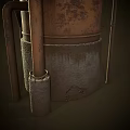 Rustic Aged Copper Industrial Tank With Metal Pipes And Support Frame