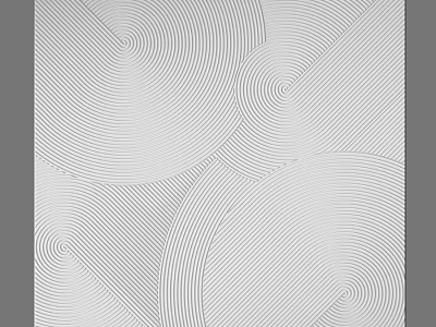 Modern Abstract Wall Decor With Spiral Lines And Concentric Circles 3d model