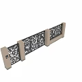 Modern Outdoor Metal Screen With Intricate Laser Cut Leaf Pattern Design