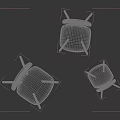 Modern Leisure Chair With Woven Backrest Wooden Frame And Minimalist Design Style