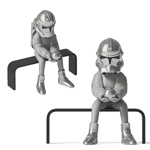 Science and technology sense astronaut ornaments 3d model