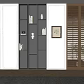 Modern sofa background wall 3d model