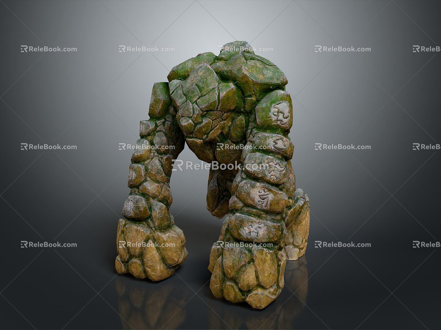 Stone Man Stone Element Stone Man Stone Monster Earth Elf Elf Cartoon Stone Man Animation Stone Man 3d model