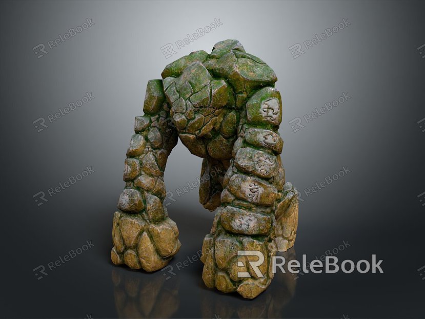 Stone Man Stone Element Stone Man Stone Monster Earth Elf Elf Cartoon Stone Man Animation Stone Man model