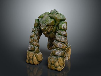 Stone Man Stone Element Stone Man Stone Monster Earth Elf Cartoon Stone Man Animation Stone Man model