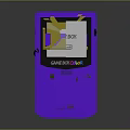 Purple Game Boy Color Retro Electronic Handheld Gaming Console With Vintage Design