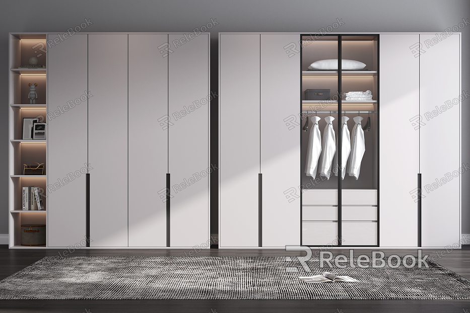 Modern wardrobe wardrobe combination model