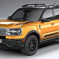 Orange SUV Exterior Design With Black Roof And Stylish Black Alloy Wheels